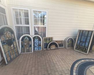 Antique stained glass windows