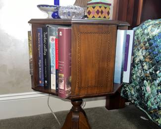 Book storage end table attributed to Edgar J. Hoover