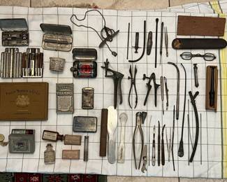 Antique medical instruments used by a local doctor in Lewis Co. W. VA
