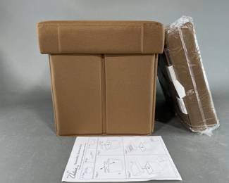 Lot 244 | 2 Outdoor Storage Ottomans w/Reversible Tray
