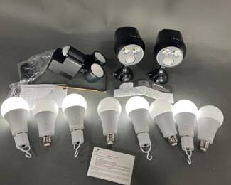 Lot 167 | LED Lightbulbs and Battery Powered Spotlights
