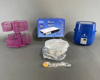 Lot 158 | Rice Cooker/Jump Starter and More
