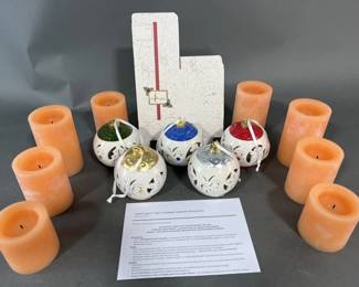 Lot 29 | 8 Electric Candles and Five Light Up Ornaments
