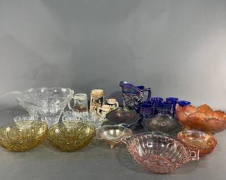 Lot 253 | Antique Carnival Glass Sets, Steins & More
