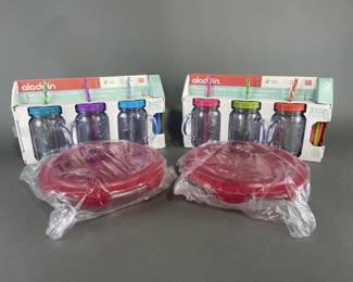 Lot 30 | Mason Jar Tumblers and Lock and Lock Bowls
