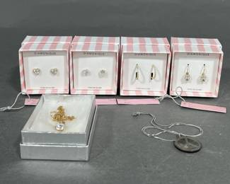 Lot 155 | 4 Pairs Sterling Silver Earrings & 2 Necklaces
