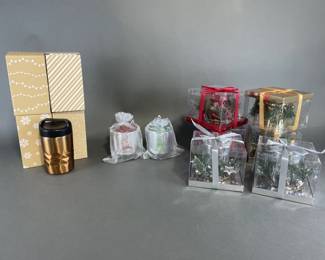 Lot 63 | Flameless Christmas Decor and Thermoses
