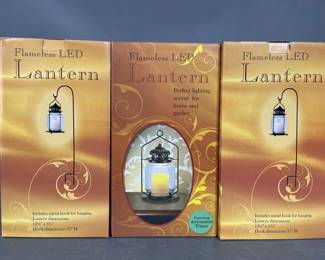 Lot 125 | 3 LED Hanging Garden Lanterns with Timers
