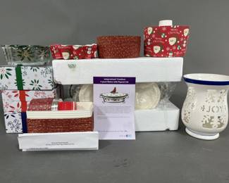 Lot 166 | Christmas Bakeware Sets & Electric Candle Light
