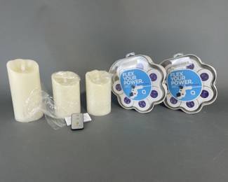 Lot 32 | Flameless Candles and Pivot Power Surge Protectors
