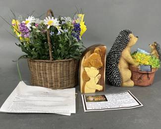 Lot 140 | Faux Flower Light, Garden Light & Puzzle Box
