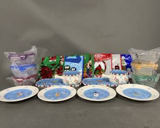 Lot 123 | Christmas Ceramic Plates and Bowls
