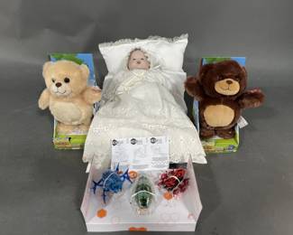 Lot 157 | Babydoll with Bed Animatronic Bears & Bugs
