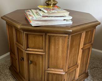 Vintage Hexagon End Table 