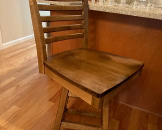 Wood Swivel Barstools 