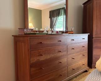 Durham Furniture Double Dresser with Mirror 