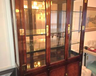 White of Mebane China cabinet. Mandarin finish