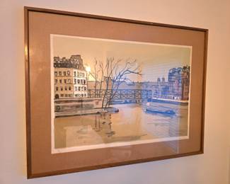 Framed and numbered artwork