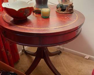 Phyfe drum table with drawer