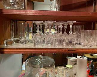 Plenty of glassware here. It’s going so inexpensive these days. I just found sev boxes of it like new. 
