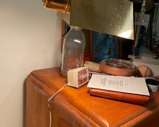 Nice weighted tent lamp  has both dim and bright switch 