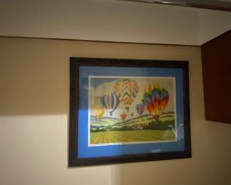Needlpoint baloons framed