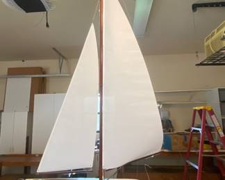 Hand Built Pond Yacht 60" tall 39" Long-Leroy Schwen
