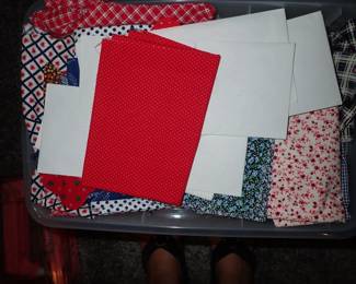 FABRIC SEVERAL LARGE BINS FULL
