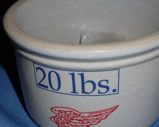 ASSORTED ANTIQUES A FULL ROOM TO UNPACK & CROCKS - REDWING - BEE HIVE - ETC