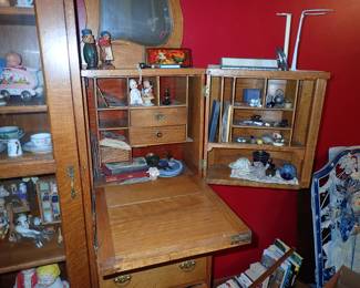 ONE OF A KIND SECRETARY WITH SIDE BUMP OUT AND DRAWERS