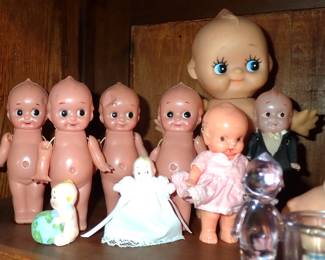 KEWPIE DOLLS - STACKING DOLLS - MISC ANTIQUE DOLLS