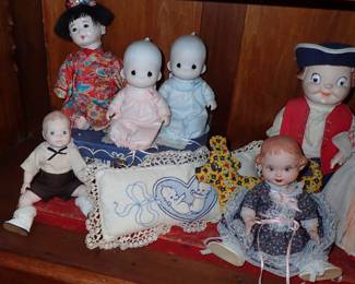 KEWPIE DOLLS - STACKING DOLLS - MISC ANTIQUE DOLLS