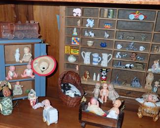 KEWPIE DOLLS - STACKING DOLLS - MISC ANTIQUE DOLLS