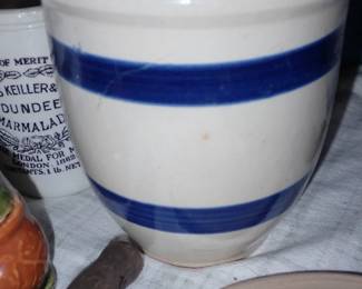 ASSORTED ANTIQUES A FULL ROOM TO UNPACK & CROCKS - REDWING - BEE HIVE - ETC