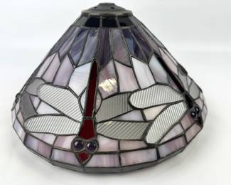 #209 • Dragonfly Cut Stained Glass Leaded Lamp Shade
