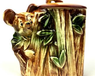 #76 • McCoy Koala on Bamboo Tree Cookie Jar 1960s
