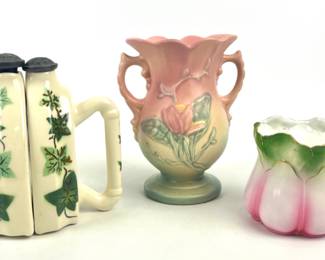 #240 • Hull Vase, Laundry Sprinkler Set and Prussia Shaving Cup
