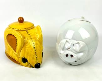 #267 • Doranne of Calif. Mouse & McCoy Sleeping Pig Vintage Cookie Jars

