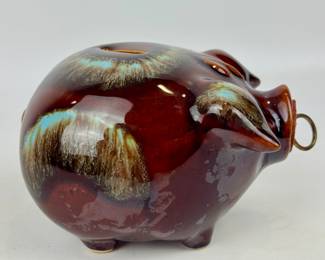 #155 • Hull Pottery "Corky Pig" Piggy Bank
