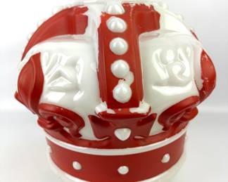 #191 • 1930's Standard Oil Red Crown Gas Pump Globe
