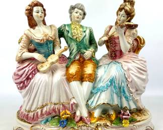 #154 • Italian Capodimonte Porcelain Trio of Musicians
