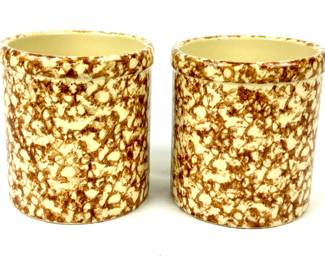 #269 • Roseville Pottery 1 QT Crocks - 2 Pieces
