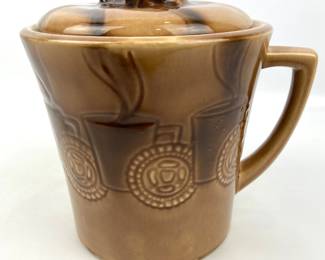 #35 • McCoy Pottery Mocha Coffee Cup Cookie Jar
