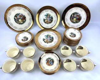 #71 • Sabin Crest-o-Gold 22K Victorian Dishware

