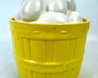 #114 • McCoy Basket of Eggs Ceramic Cookie Jar
