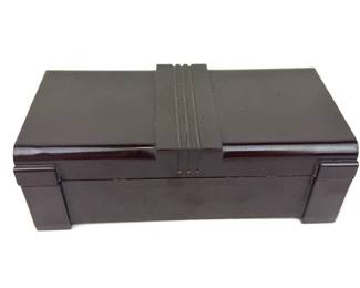 #220 • Art Deco Bakelite Hinged Trinket Box
