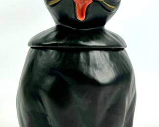 #153 • McCoy Coalby Black Cat Cookie Jar- 1967
