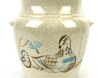 #13 • Red Wing Pottery Bob White Pattern Cookie Jar
