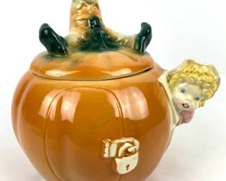 #39 • Brush Pottery Peter Peter Pumpkin Eater Cookie Jar
