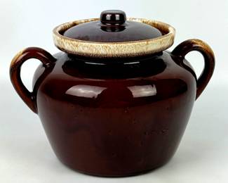 #62 • McCoy Pottery Brown Drip Cookie Jar #342
